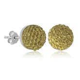 Boucles d'oreilles pour femme serties de cristaux argentés